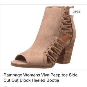 Rampage Viva Peep Toe Bootie (Size  7.5)